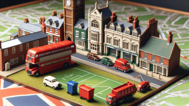 A detailed image depicting various items typically spent by local councils in England